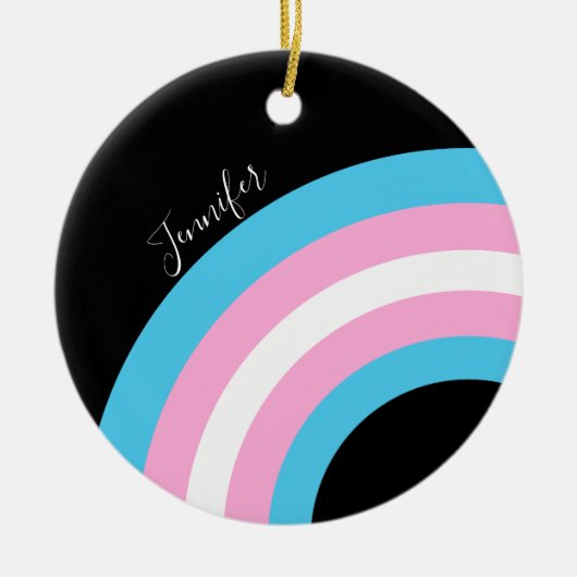 Benutzerdefiniertes Rainbow-Flag Keramik Ornament (Vorne)