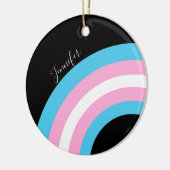 Benutzerdefiniertes Rainbow-Flag Keramik Ornament (Links)