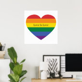 Benutzerdefiniertes Rainbow-Herz Poster (Heimbüro)