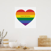 Benutzerdefiniertes Rainbow-Herz Poster (Küche)