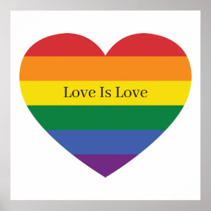 Benutzerdefiniertes Rainbow-Herz Poster