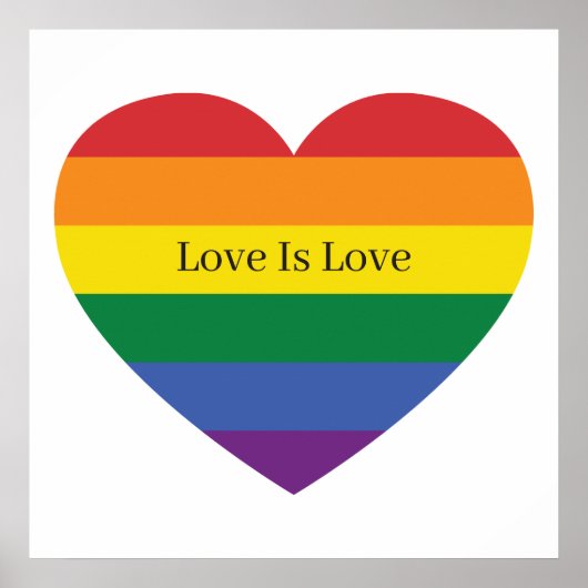 Benutzerdefiniertes Rainbow-Herz Poster (Vorne)
