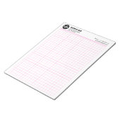 Benutzerdefiniertes Raster Notepad 5 Quadrate/Zoll Notizblock (angewinkelt)