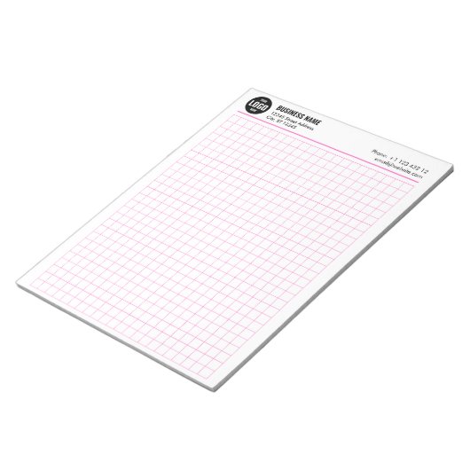 Benutzerdefiniertes Raster Notepad 5 Quadrate/Zoll Notizblock (angewinkelt)