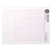 Benutzerdefiniertes Raster Notepad 5 Quadrate/Zoll Notizblock (Vorderseite)