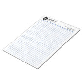 Benutzerdefiniertes Raster Notepad 5 Quadrate/Zoll Notizblock (angewinkelt)