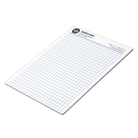 Benutzerdefiniertes Raster Notepad 5 Quadrate/Zoll Notizblock (angewinkelt)