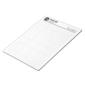 Benutzerdefiniertes Raster Notepad 5 Quadrate/Zoll Notizblock (angewinkelt)
