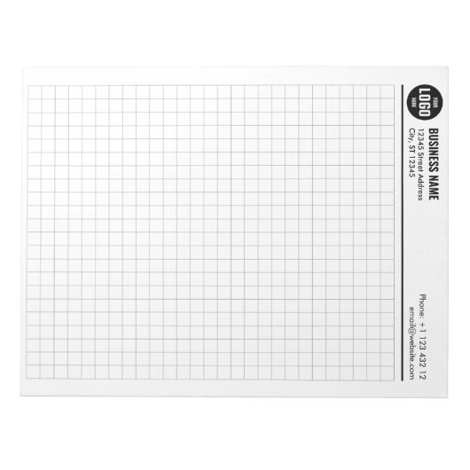 Benutzerdefiniertes Raster Notepad 5 Quadrate/Zoll Notizblock (Vorderseite)