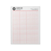 Benutzerdefiniertes Raster Notepad 5 Quadrate/Zoll Notizblock (Rotiert)