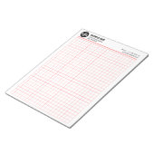 Benutzerdefiniertes Raster Notepad 5 Quadrate/Zoll Notizblock (angewinkelt)