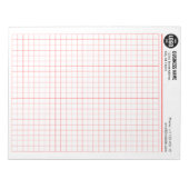 Benutzerdefiniertes Raster Notepad 5 Quadrate/Zoll Notizblock (Vorderseite)