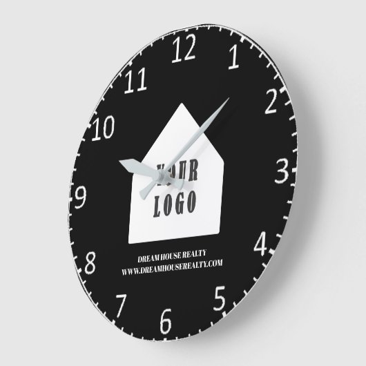 Benutzerdefiniertes Real Anwesen Agent Realtor-Log Große Wanduhr (Winkel)
