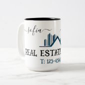 Benutzerdefiniertes Real Anwesen Agent Small Busin Zweifarbige Tasse (Vorderseite Links)