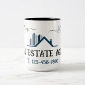 Benutzerdefiniertes Real Anwesen Agent Small Busin Zweifarbige Tasse (Mittel)