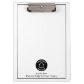 Benutzerdefiniertes Real-Anwesen-Firmenlogo Einfac Klemmbrett (Vorderseite)