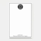 Benutzerdefiniertes Real-Anwesen-Firmenlogo Modern Post-it Klebezettel (Vorderseite)