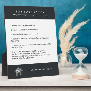 Benutzerdefiniertes Real Anwesen Logo Open House z Fotoplatte