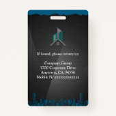 Benutzerdefiniertes Realtor Mitarbeiter-ID-Abzeich Ausweis (Rückseite)