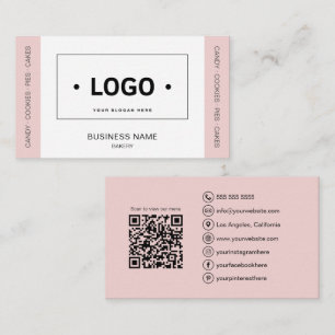 Benutzerdefiniertes rechteckiges Logo Bäckerei Visitenkarte