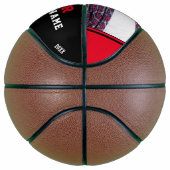 Benutzerdefiniertes Red Basketball Name Team Foto (Rechts)