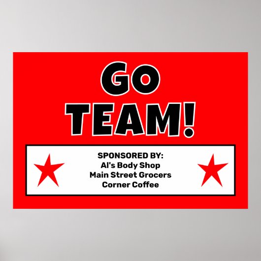 Benutzerdefiniertes Red Go Team Poster (Vorne)