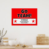 Benutzerdefiniertes Red Go Team Poster (Küche)