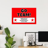 Benutzerdefiniertes Red Go Team Poster (Heimbüro)