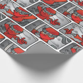 Benutzerdefiniertes Red Ninja Design Geschenkpapier (Ecke)