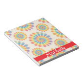Benutzerdefiniertes Regenbogen-Psychedelic-Retro-T Notizblock (angewinkelt)