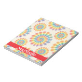 Benutzerdefiniertes Regenbogen-Psychedelic-Retro-T Notizblock (Rotiert)