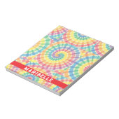 Benutzerdefiniertes Regenbogen-Psychedelic-Retro-T Notizblock (Rotiert)
