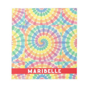 Benutzerdefiniertes Regenbogen-Psychedelic-Retro-T Notizblock