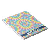 Benutzerdefiniertes Regenbogen-Psychedelic-Retro-T Notizblock (angewinkelt)