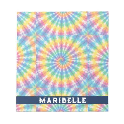 Benutzerdefiniertes Regenbogen-Psychedelic-Retro-T Notizblock (Vorderseite)