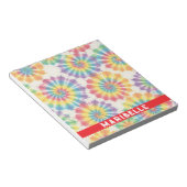 Benutzerdefiniertes Regenbogen-Psychedelic-Retro-T Notizblock (angewinkelt)