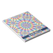 Benutzerdefiniertes Regenbogen-Psychedelic-Retro-T Notizblock (angewinkelt)