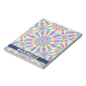 Benutzerdefiniertes Regenbogen-Psychedelic-Retro-T Notizblock (Rotiert)