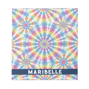 Benutzerdefiniertes Regenbogen-Psychedelic-Retro-T Notizblock