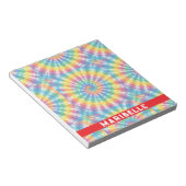 Benutzerdefiniertes Regenbogen-Psychedelic-Retro-T Notizblock (angewinkelt)