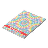 Benutzerdefiniertes Regenbogen-Psychedelic-Retro-T Notizblock (Rotiert)