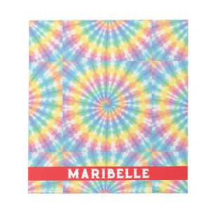 Benutzerdefiniertes Regenbogen-Psychedelic-Retro-T Notizblock