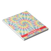 Benutzerdefiniertes Regenbogen-Psychedelic-Retro-T Notizblock (angewinkelt)