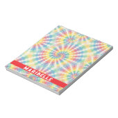Benutzerdefiniertes Regenbogen-Psychedelic-Retro-T Notizblock (Rotiert)