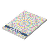 Benutzerdefiniertes Regenbogen-Psychedelic-Retro-T Notizblock (Rotiert)
