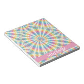 Benutzerdefiniertes Regenbogen-Psychedelic-Retro-T Notizblock (angewinkelt)