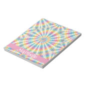 Benutzerdefiniertes Regenbogen-Psychedelic-Retro-T Notizblock (Rotiert)