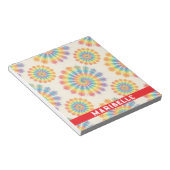 Benutzerdefiniertes Regenbogen-Psychedelic-Retro-T Notizblock (angewinkelt)