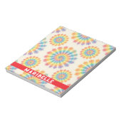 Benutzerdefiniertes Regenbogen-Psychedelic-Retro-T Notizblock (Rotiert)