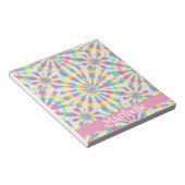Benutzerdefiniertes Regenbogen-Psychedelic-Retro-T Notizblock (angewinkelt)